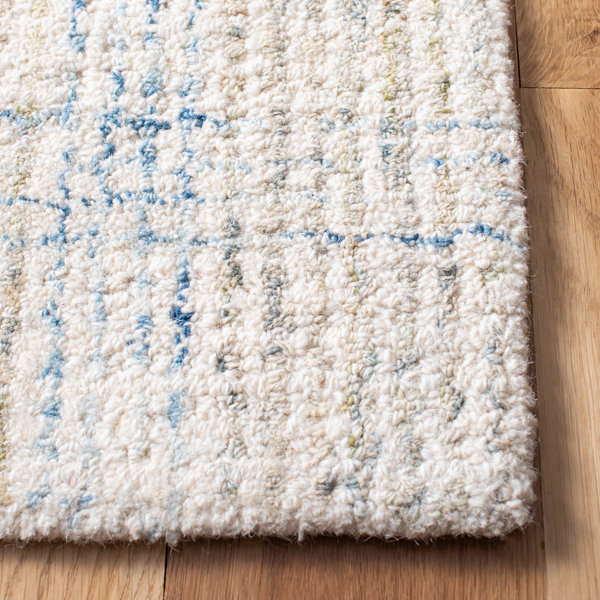 17 Stories Terkel Handmade Ivory/Blue/Brown Rug & Reviews Wayfair